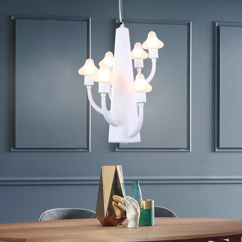 White Branch Pendant Light With Kids Metal Hanging Mushroom For Restaurant Bedroom 6 /