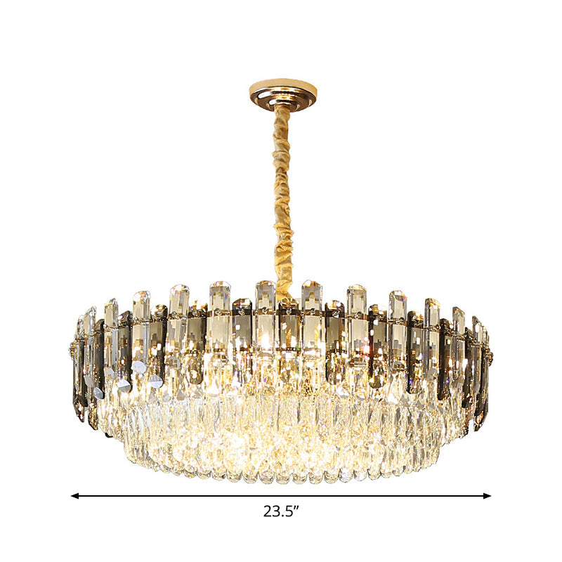 Modern Gold Crystal Chandelier 8/15/19 Bulbs Pendant Light Fixture