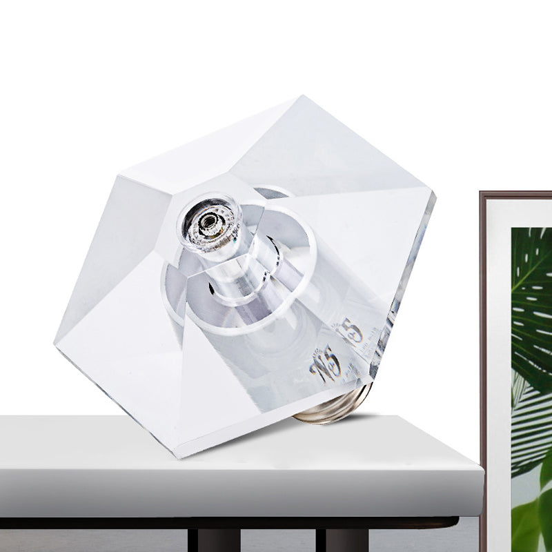 Modern Hexagonal Crystal Led Flush Light Fixture For Foyer - Close To Ceiling Lamp