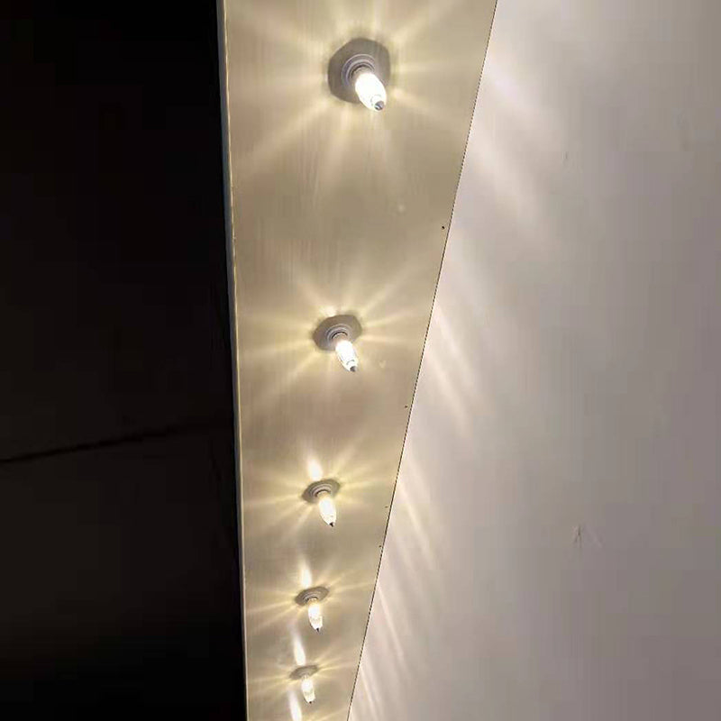 Modern Crystal Led Flush Mount Ceiling Light Fixture Clear / Natural