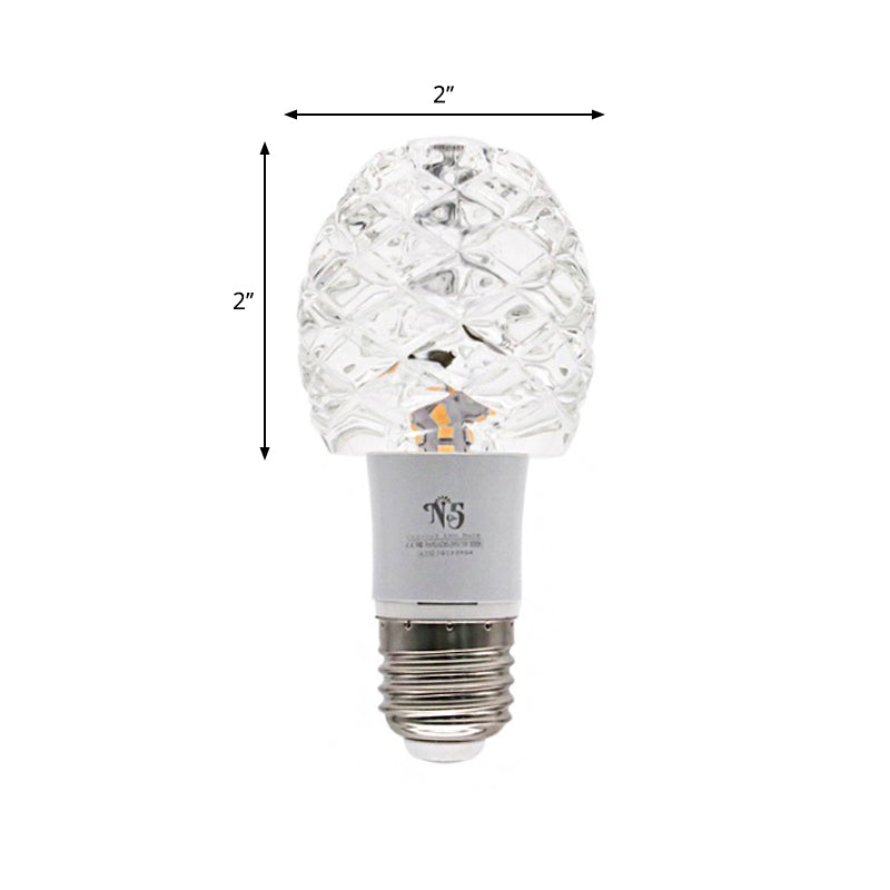 Pinecone Mini Led Crystal Flushmount Ceiling Light For Porch - Minimalist And Clear