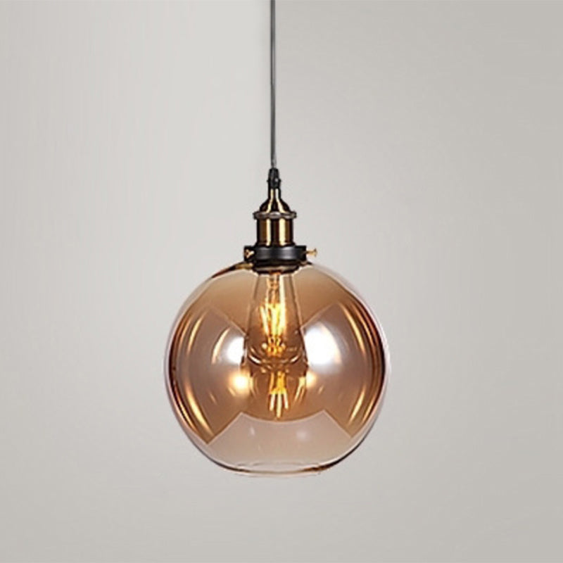 Farmhouse Style Glass Pendant Light With Geometric Shade For Dining Room Ceiling Tan / C