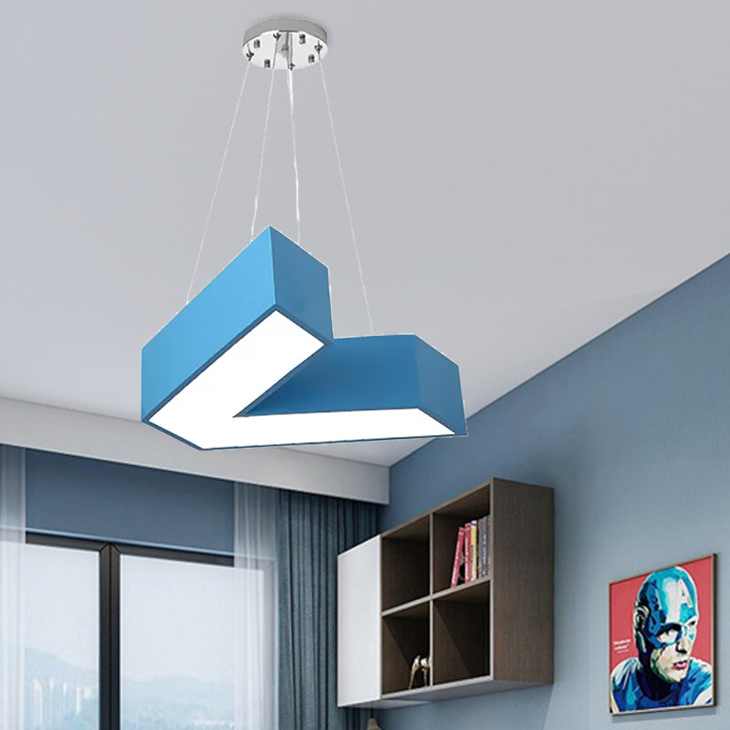 V-Shaped Pendant Chandelier Acrylic Led Hanging Light For Bedroom - Modern & Stylish Design In