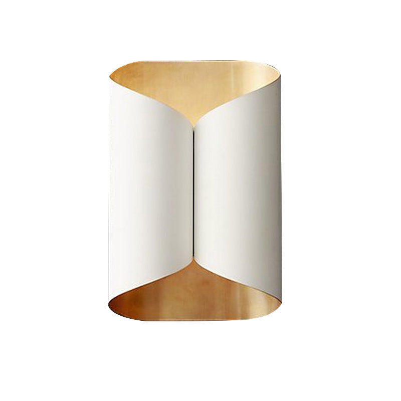 Minimalist Twist Wall Sconce With Metallic 2-Bulb Light Fixture For Porch