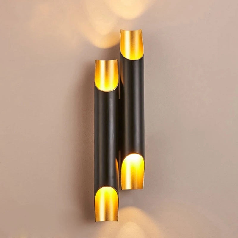 Sleek Aluminum Wall Light Sconce For Beveled Tube Mount - Ideal Living Rooms 2 / Black