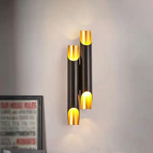 Sleek Aluminum Wall Light Sconce For Beveled Tube Mount - Ideal Living Rooms