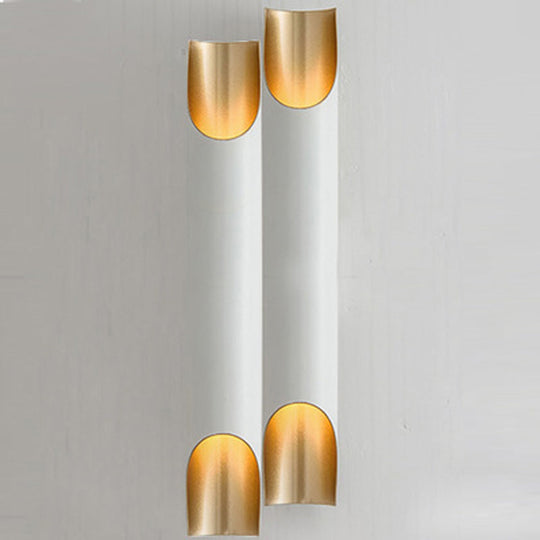 Sleek Aluminum Wall Light Sconce For Beveled Tube Mount - Ideal Living Rooms 2 / White