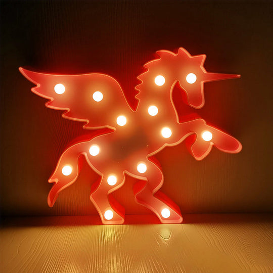 Kids Led Night Lamp - Animal Nightstand Light For Childrens Bedroom Pink / B