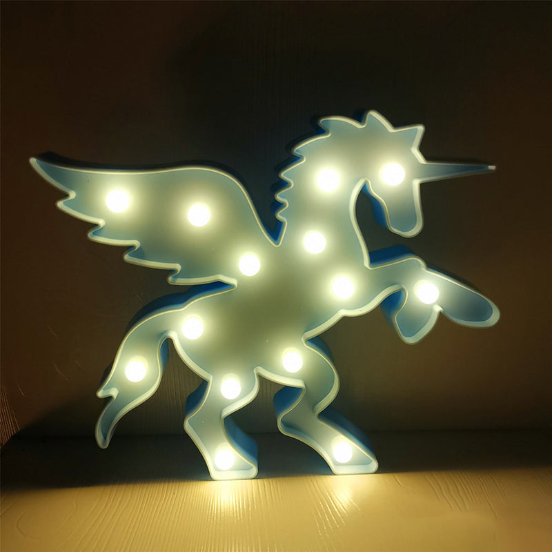 Kids Led Night Lamp - Animal Nightstand Light For Childrens Bedroom Blue / B