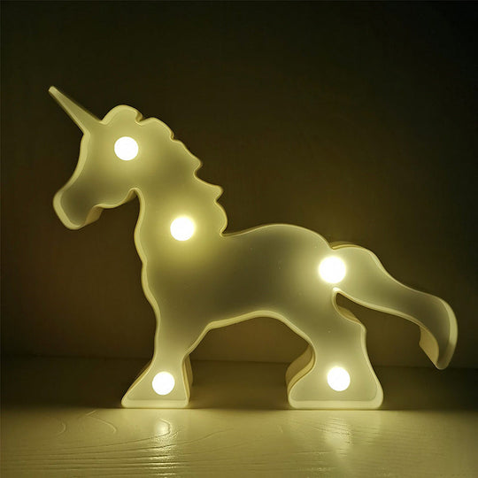 Kids Led Night Lamp - Animal Nightstand Light For Childrens Bedroom White / A