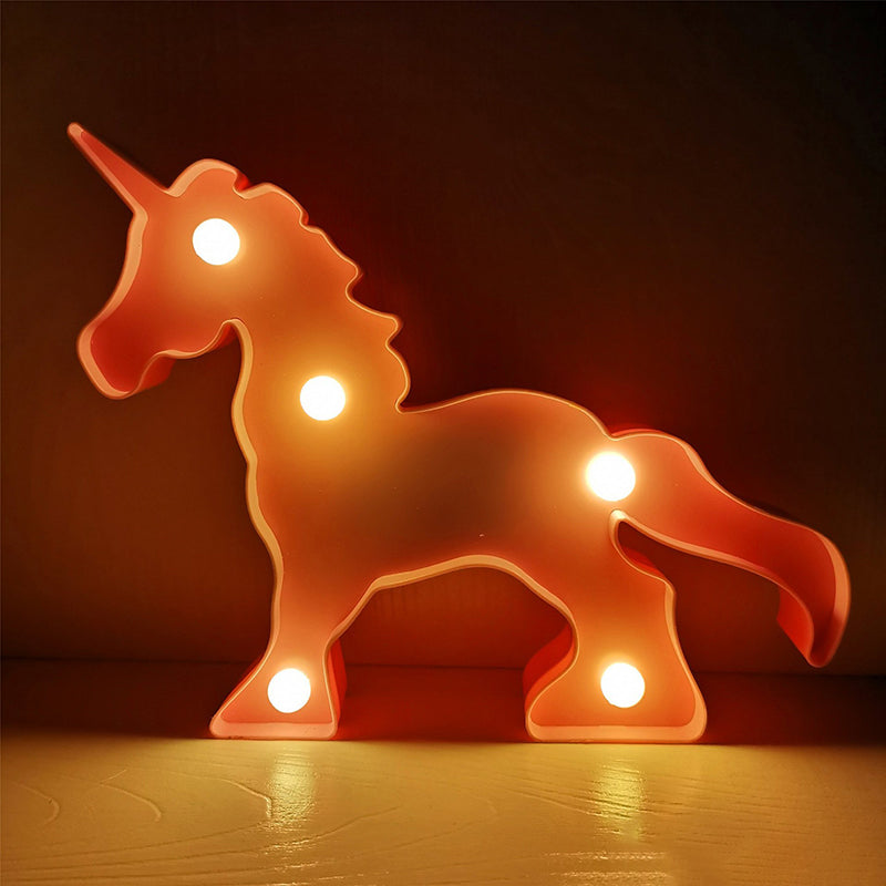 Kids Led Night Lamp - Animal Nightstand Light For Childrens Bedroom Pink / A