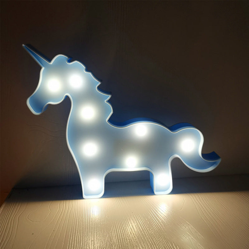 Kids Led Night Lamp - Animal Nightstand Light For Childrens Bedroom Blue / A