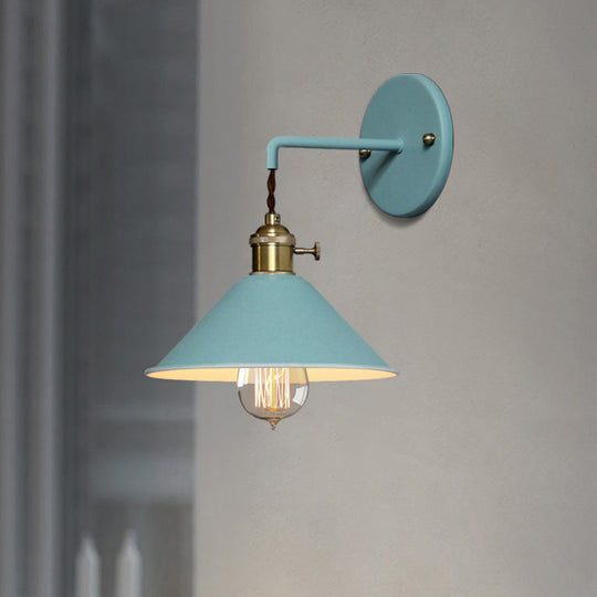 Sleek Metal Wall Light Fixture - Simplicity At Its Finest Ideal For Living Room Lighting Blue