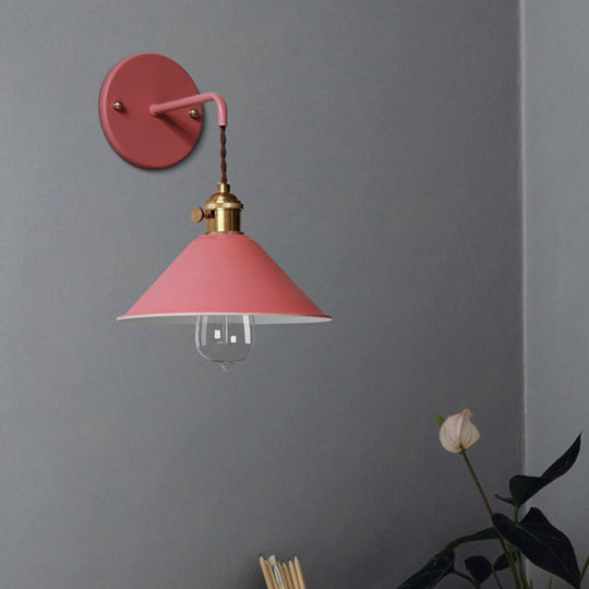 Sleek Metal Wall Light Fixture - Simplicity At Its Finest Ideal For Living Room Lighting Pink