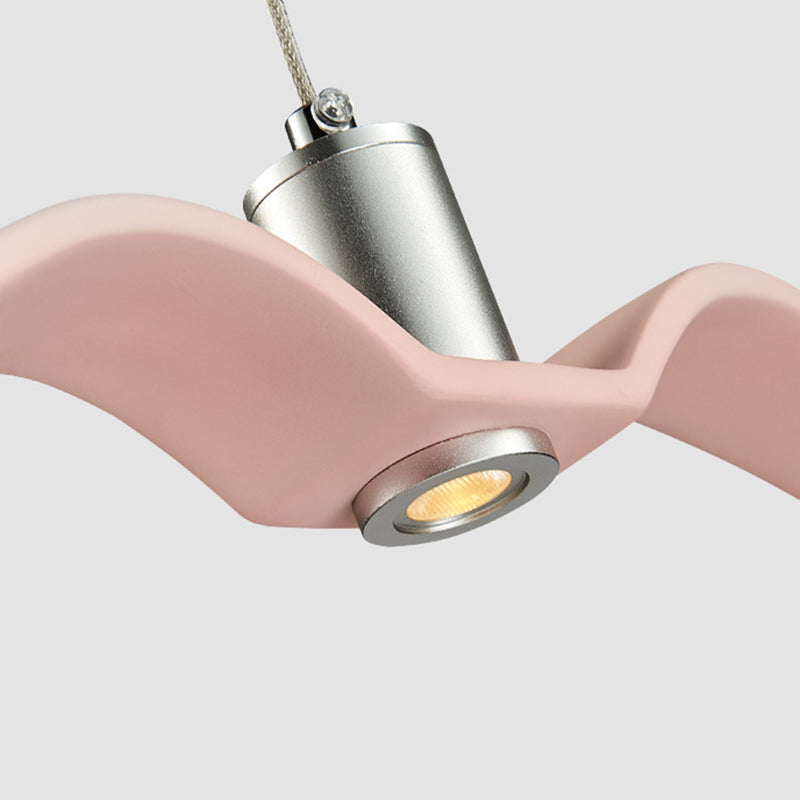 Modern Seagull Pendant Light: Led Metal Hang Lamp For Dining Room