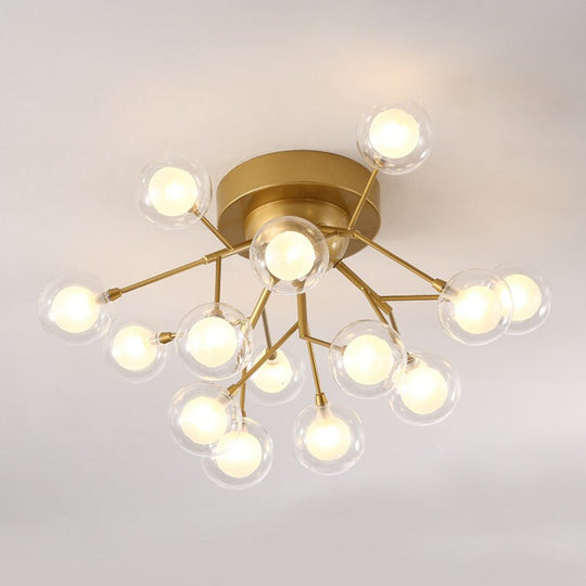 Modern Led Flushmount Ceiling Lamp - Metallic Contemporary Lighting For Bedroom