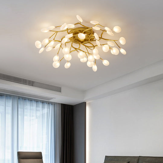 Contemporary Firefly Flush Mount Led Ceiling Light For Living Rooms 42 / Gold White