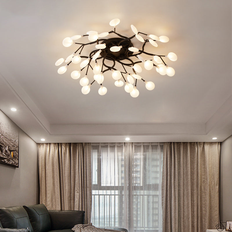 Contemporary Firefly Flush Mount Led Ceiling Light For Living Rooms 42 / Black White