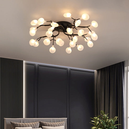 Contemporary Firefly Flush Mount Led Ceiling Light For Living Rooms 28 / Black White