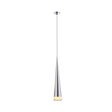 Tapered Hanging Lamp Kit: Simple Metal Black/Silver/Gold Pendant Light In Warm/White/Neutral