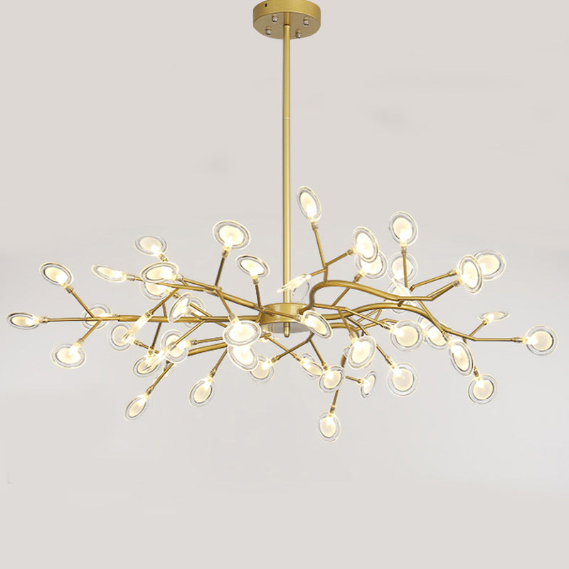 Modernist Acrylic Firefly Led Chandelier With 45 Lights - Perfect For Living Room
