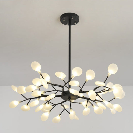 Modern Metal Wireframe Pendant Lamp - Minimal LED Chandelier for Living Room