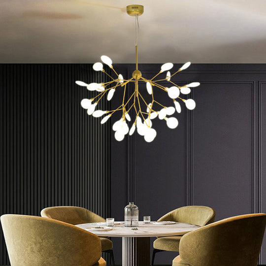 Modern Acrylic Branching Ceiling Chandelier In Gold Led Pendant Light For Dining Room 45 /