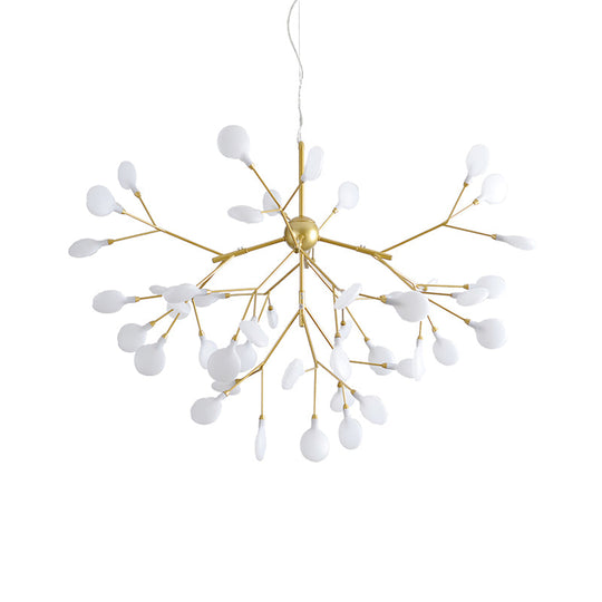 Modern Acrylic Branching Ceiling Chandelier In Gold Led Pendant Light For Dining Room