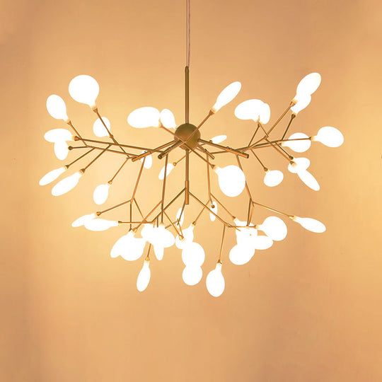 Contemporary Led Acrylic Chandelier Pendant Light For Living Room 220V-240V / 63 Dorado