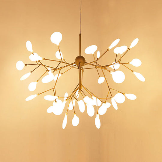Contemporary Led Acrylic Chandelier Pendant Light For Living Room 220V-240V / 36 Dorado