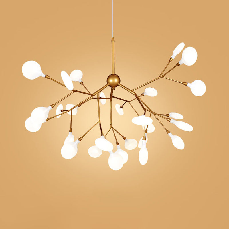 Contemporary Led Acrylic Chandelier Pendant Light For Living Room 110V-120V / 27 Dorado