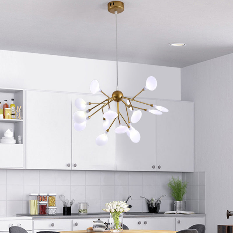 Contemporary Led Acrylic Chandelier Pendant Light For Living Room 220V-240V / 15 Dorado