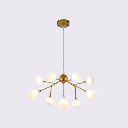 Contemporary Led Acrylic Chandelier Pendant Light For Living Room 220V-240V / 9 Dorado