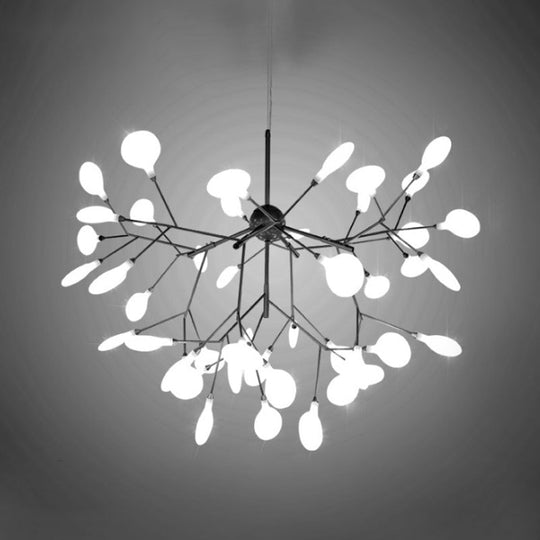 Contemporary Led Acrylic Chandelier Pendant Light For Living Room 110V-120V / 63 Negro