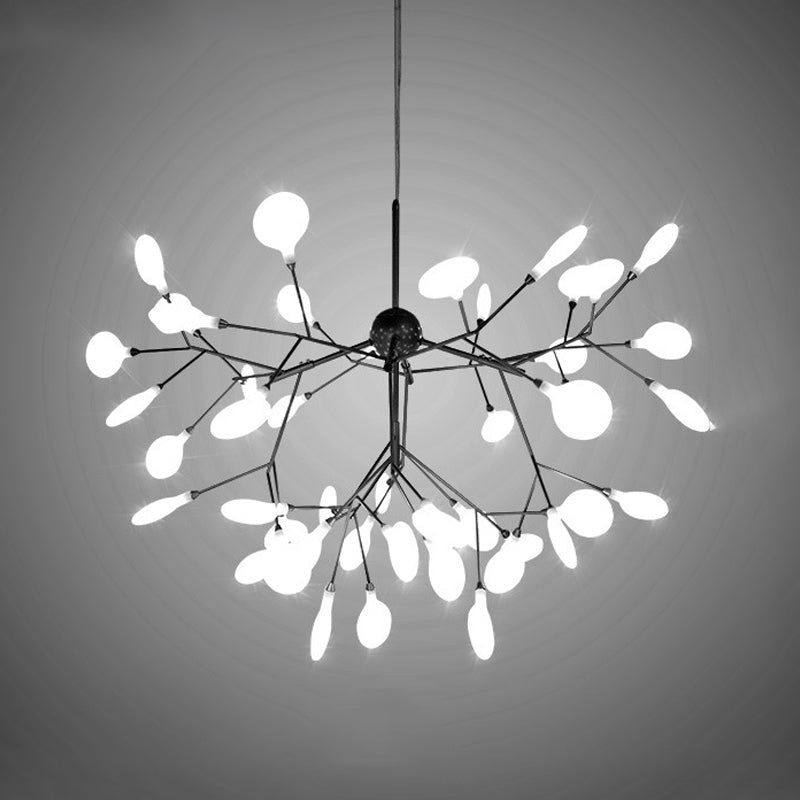 Contemporary Led Acrylic Chandelier Pendant Light For Living Room 110V-120V / 36 Negro