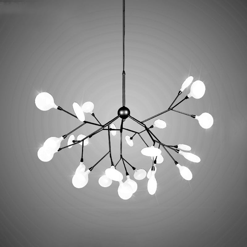 Contemporary Led Acrylic Chandelier Pendant Light For Living Room 220V-240V / 27 Negro