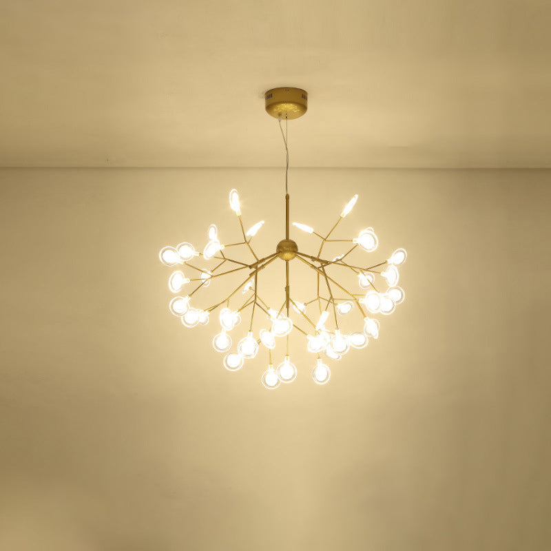 Simplicity Leaf Chandelier Lamp: Acrylic Living Room Pendant with LED Drop and Branch-Like Design