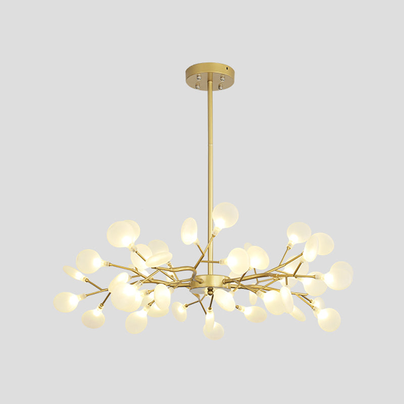 Simple Metallic Starburst Led Chandelier - Elegant Living Room Lighting 45 / Gold A