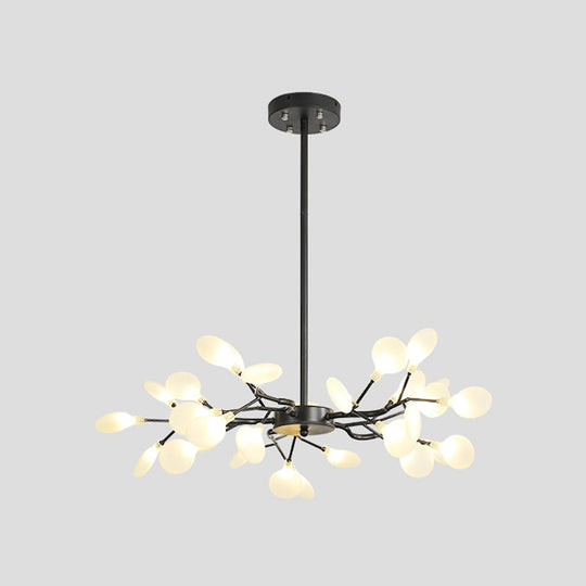 Modern Metallic Starburst Chandelier LED Pendant Light for Living Room