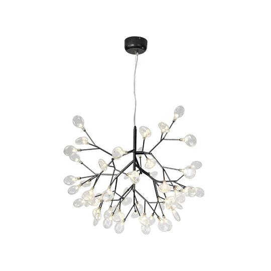 Twig LED Pendant Lamp - Minimalistic Metallic Chandelier for Living Room Lighting