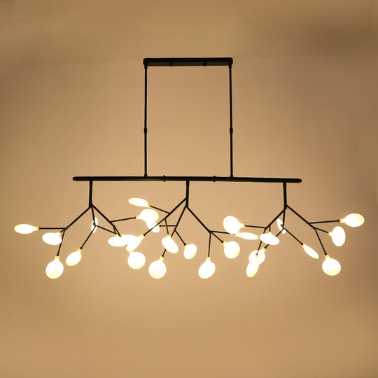 Contemporary Heracleum Island Pendant Light For Modern Dining Rooms 27 / Black