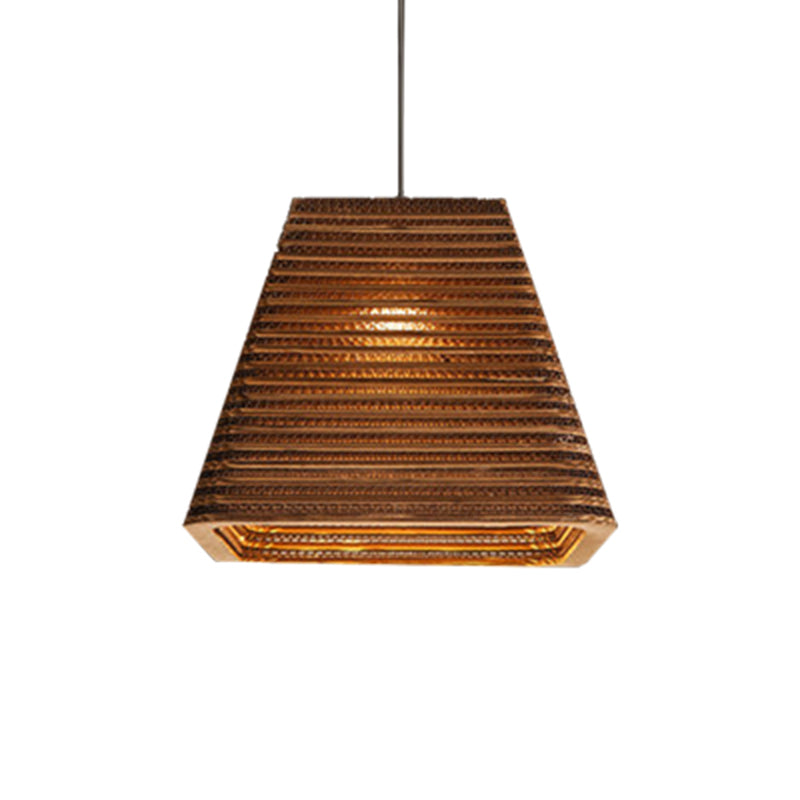 Asian Style Trapezoid Paper Pendant Lamp - Perfect For Dining Table