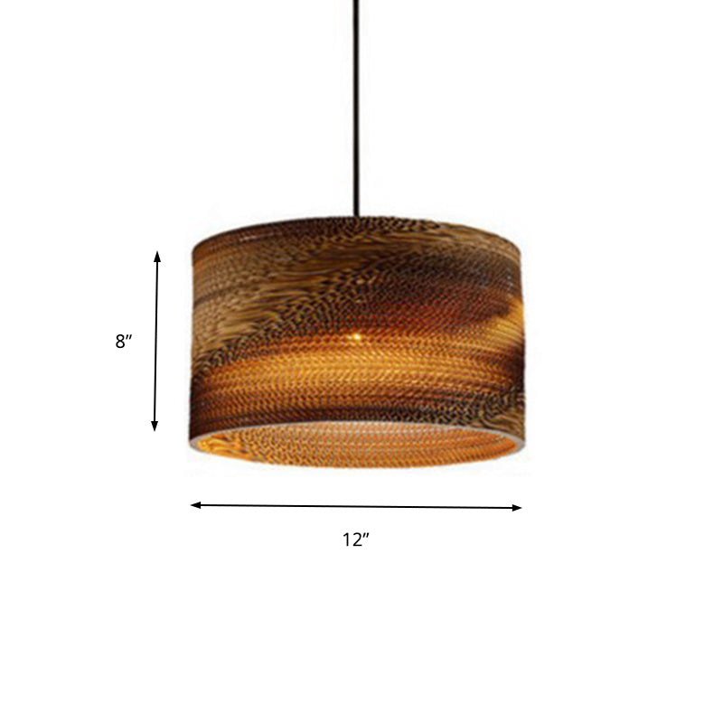 Modern Asian Drum Shade Ceiling Pendant Light For Restaurant Dining Room