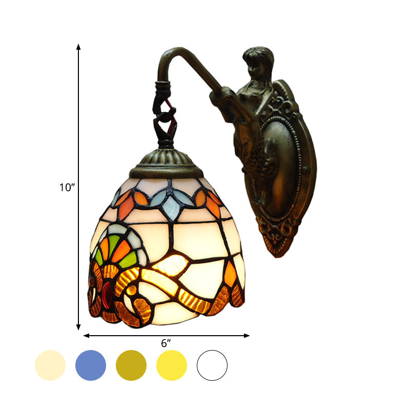 Victorian Hand Cut Glass Brass Wall Sconce - Elegant Dining Room Light