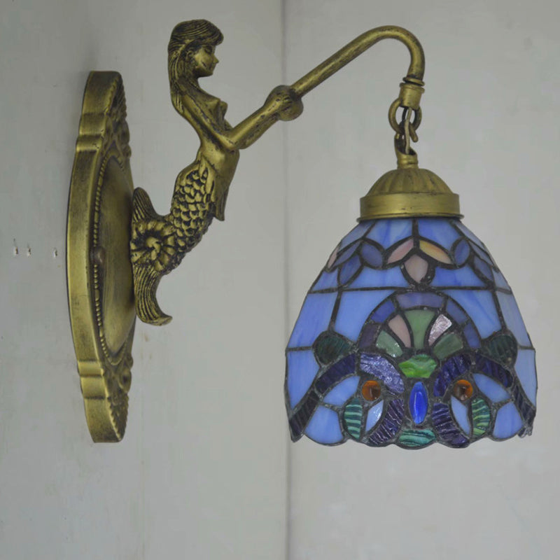 Victorian Hand Cut Glass Brass Wall Sconce - Elegant Dining Room Light