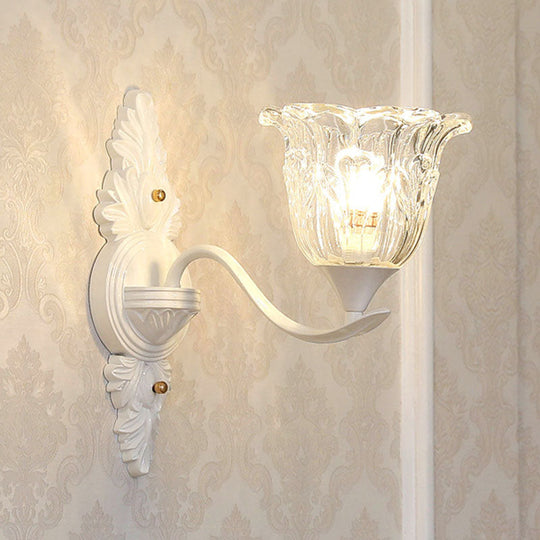 White Pendant Light Kit: Clear Crystal Flower Chandelier For Dining Room 1 /