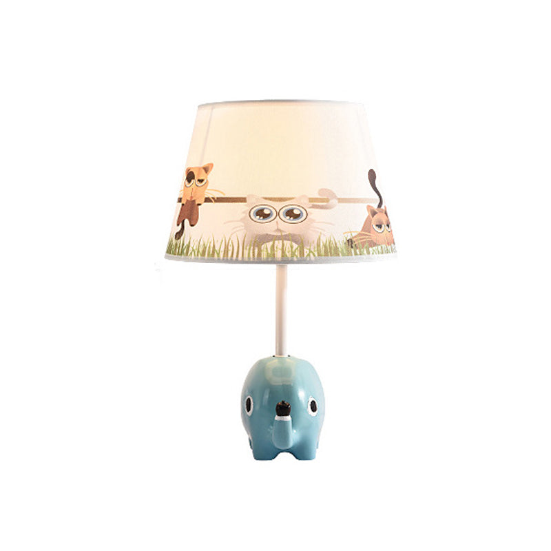 Nordic Empire Shade Table Lamp With Figurine Accent - Ideal For Bedroom Nightstands Beige / C
