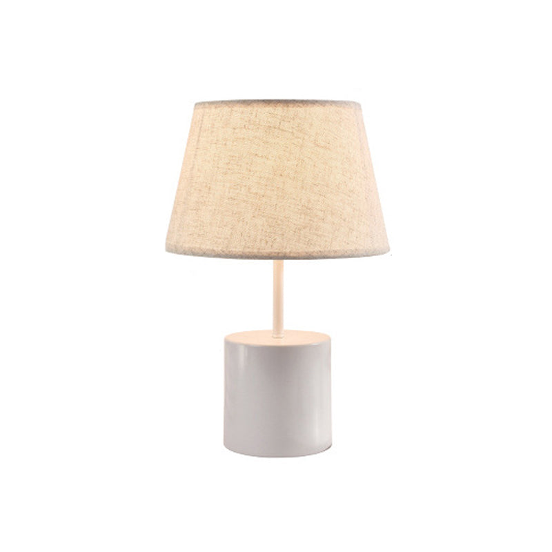 Nordic Empire Shade Table Lamp With Figurine Accent - Ideal For Bedroom Nightstands Beige / A
