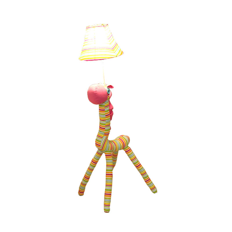 Giraffe Stripe Floor Lamp - 1 Light Multi-Colored Cartoon Design For Living Rooms
