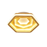 Contemporary Honeycomb Led Flush Ceiling Light In Beige